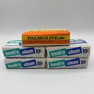 Palmolive & Fresh'n Clean Soap Lot Deodorant Bar Vintage NEW 5 Count NOS New
